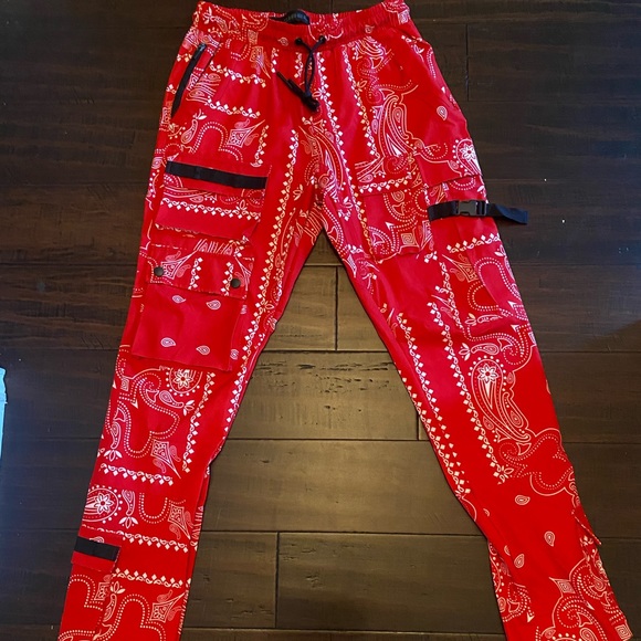 Pants Red Bandana Cargo Pants Poshmark